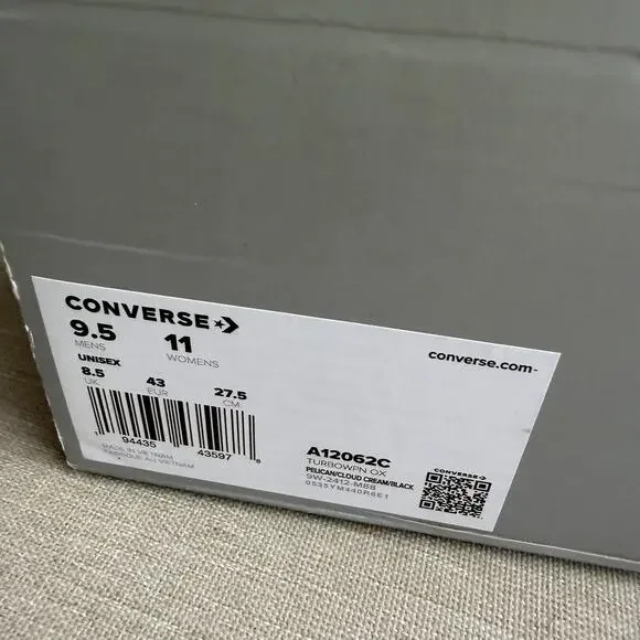 Converse TURBOWPN Low Rick Owens DRKSHDWNEW Without Tags, Size 9.5